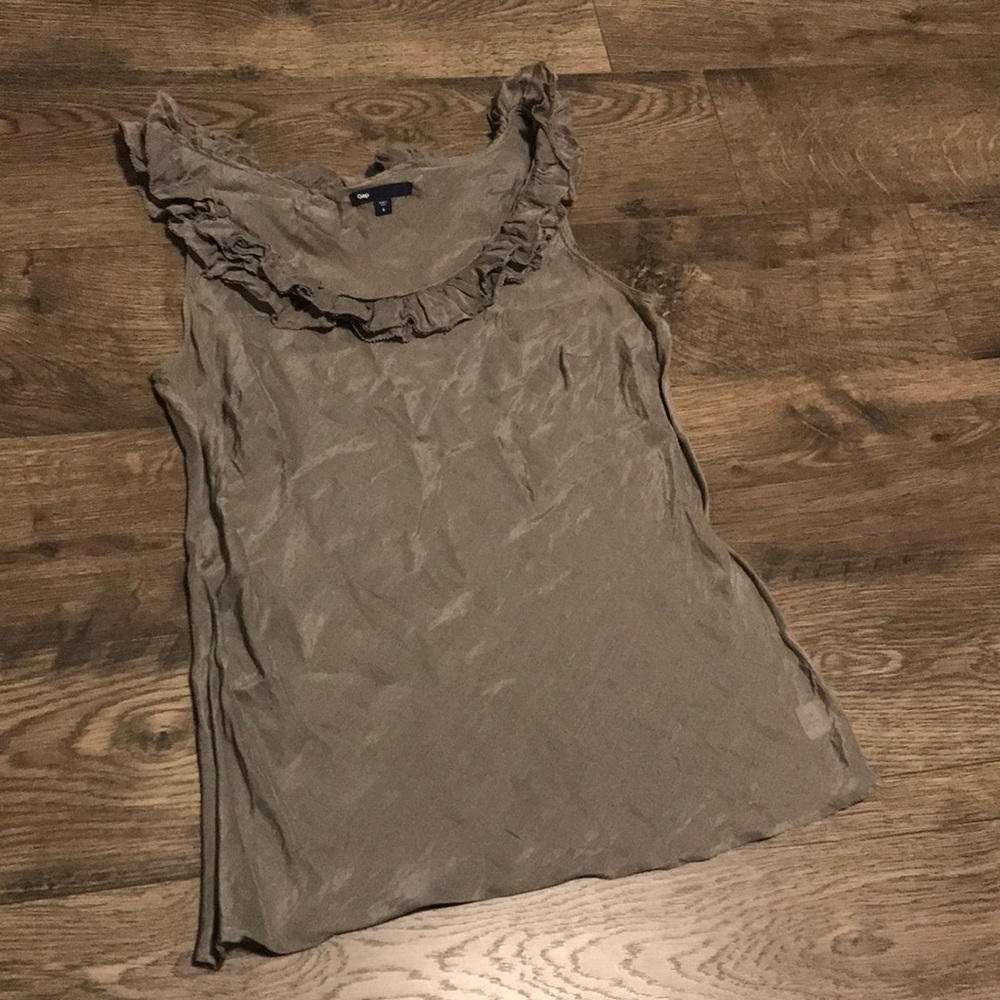 Sheer ruffed top